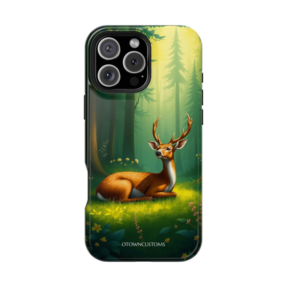 Painterly Forest Enchanted Deer Gaze