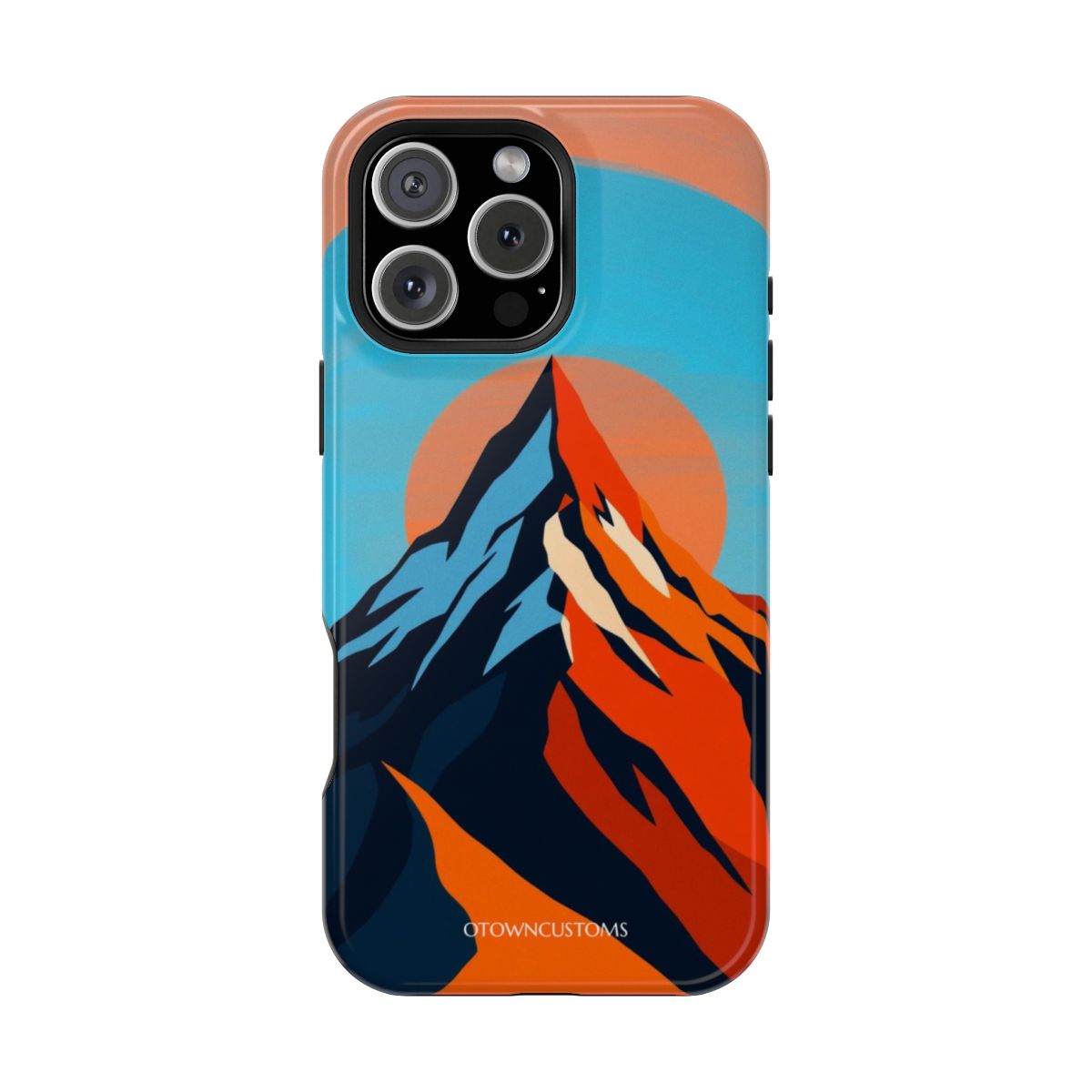 Abstract Geometric Mountain Peak Scenery