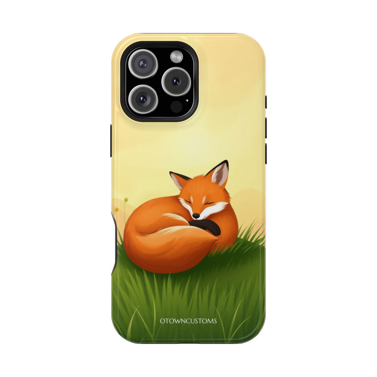 Cute Fox Sleepy Meadow Cartoon