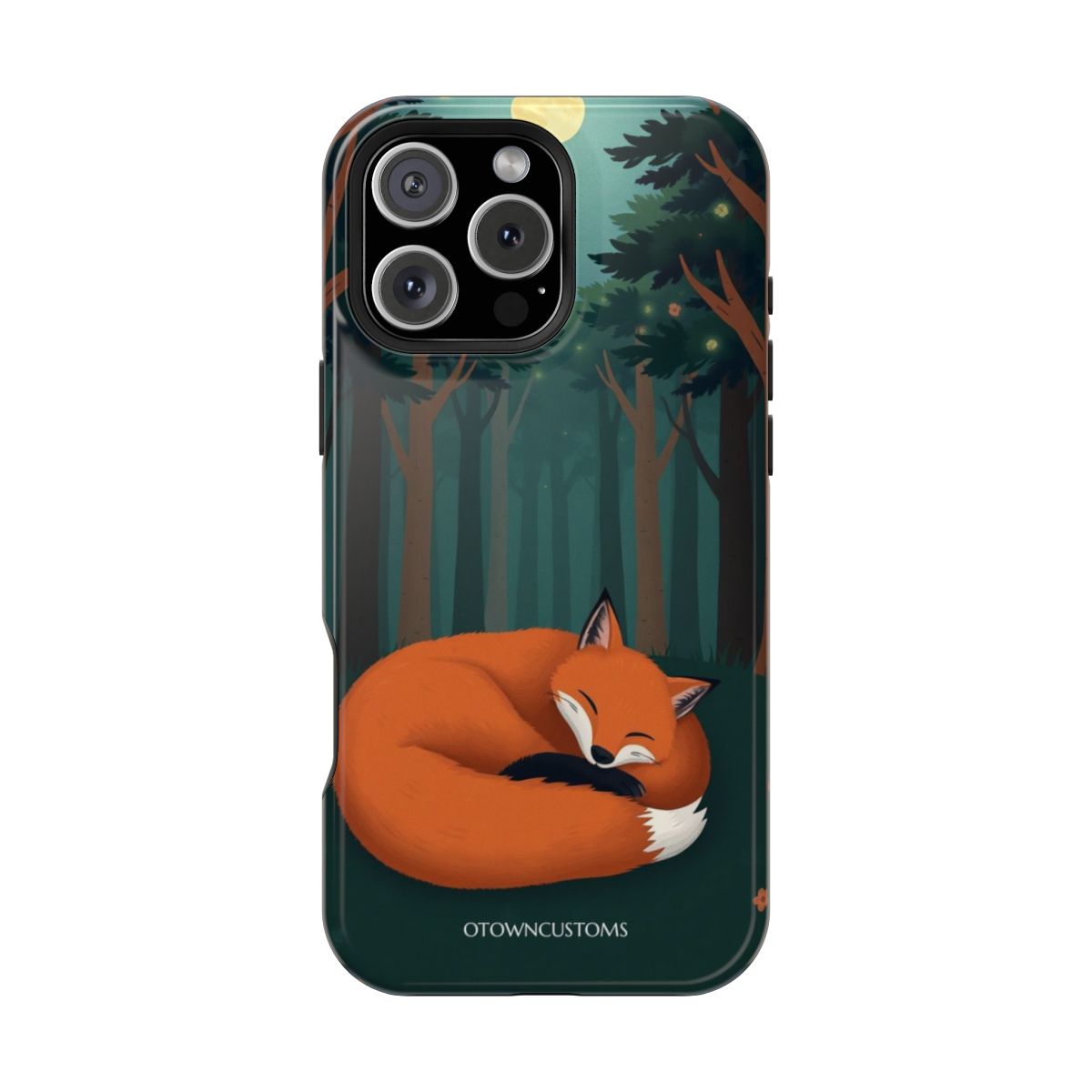 Vibrant Cartoon Sleepy Fox Forest