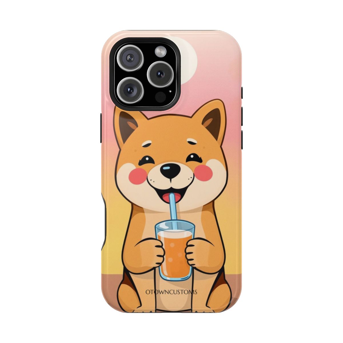 Cute Shiba Inu Bubble Tea Cartoon