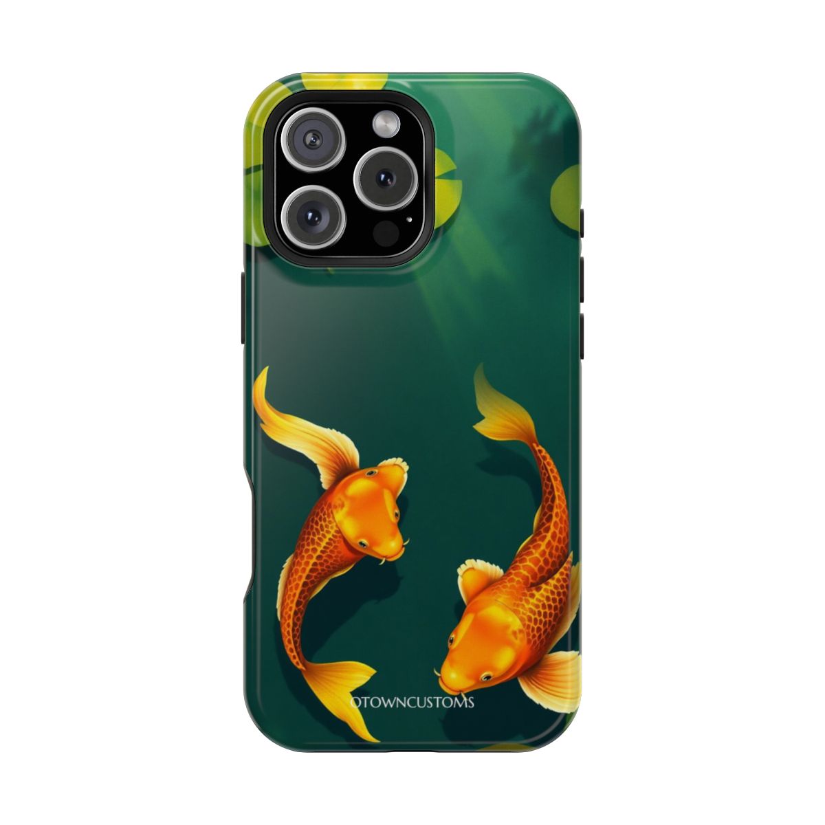 Vibrant Aquatic Golden Koi Pond