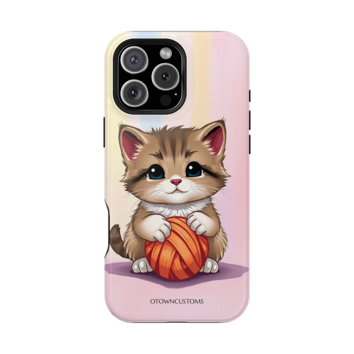 Cozy Kitten Yarn Ball Watercolor