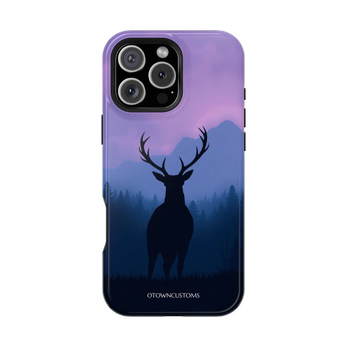 Silhouetted Mystical Forest Stag