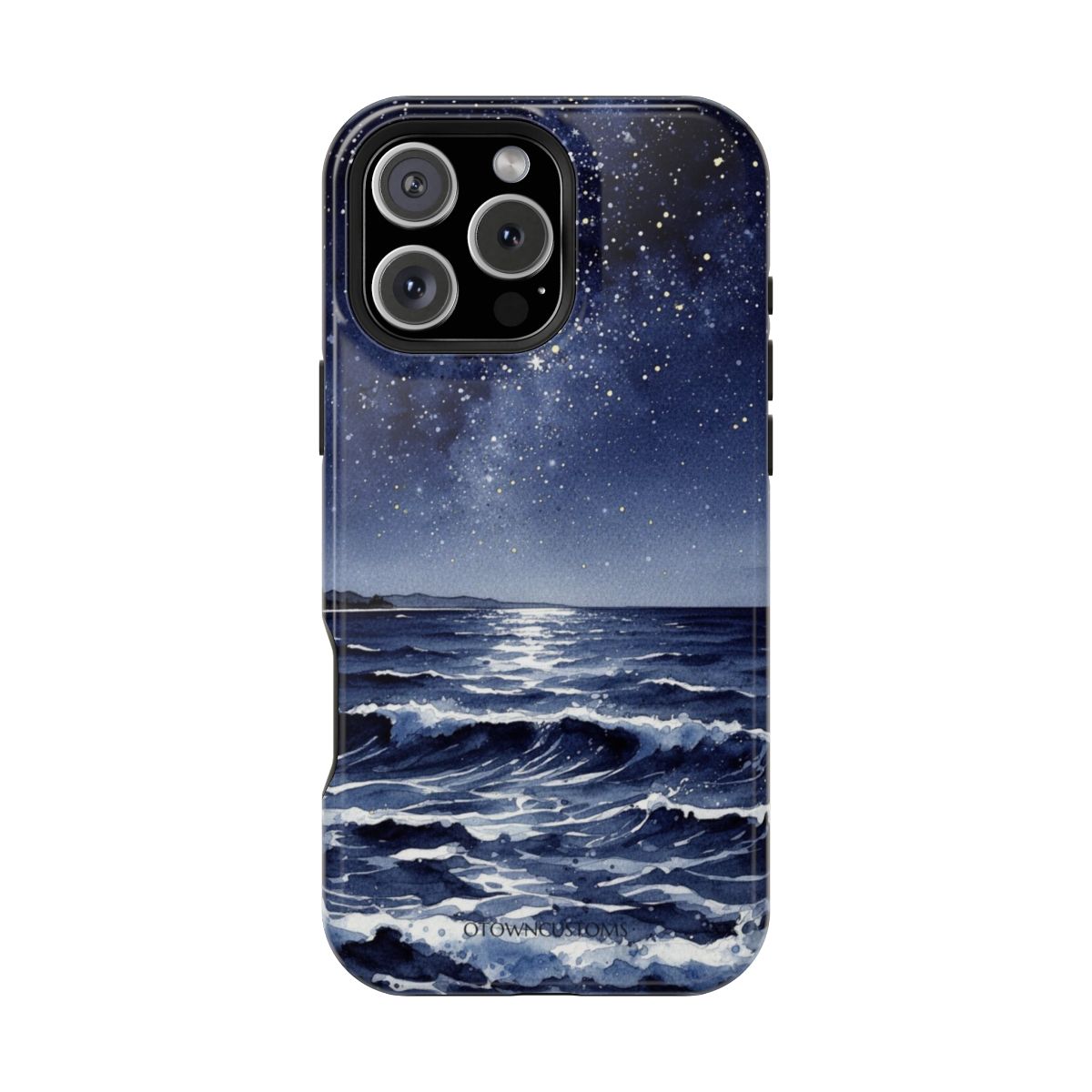 Celestial Tides Starry Watercolor