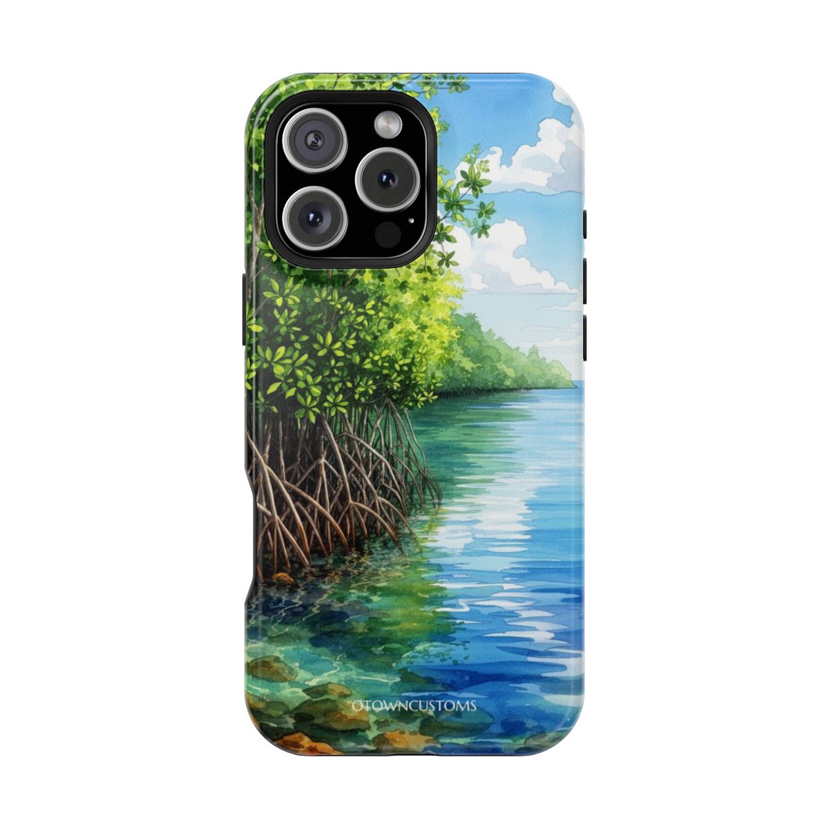 Watercolor Mangrove Seascape Nature