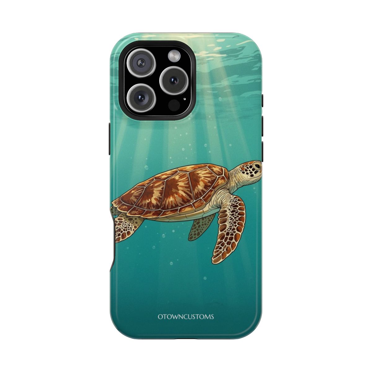 Underwater Illustration Serene Turtle