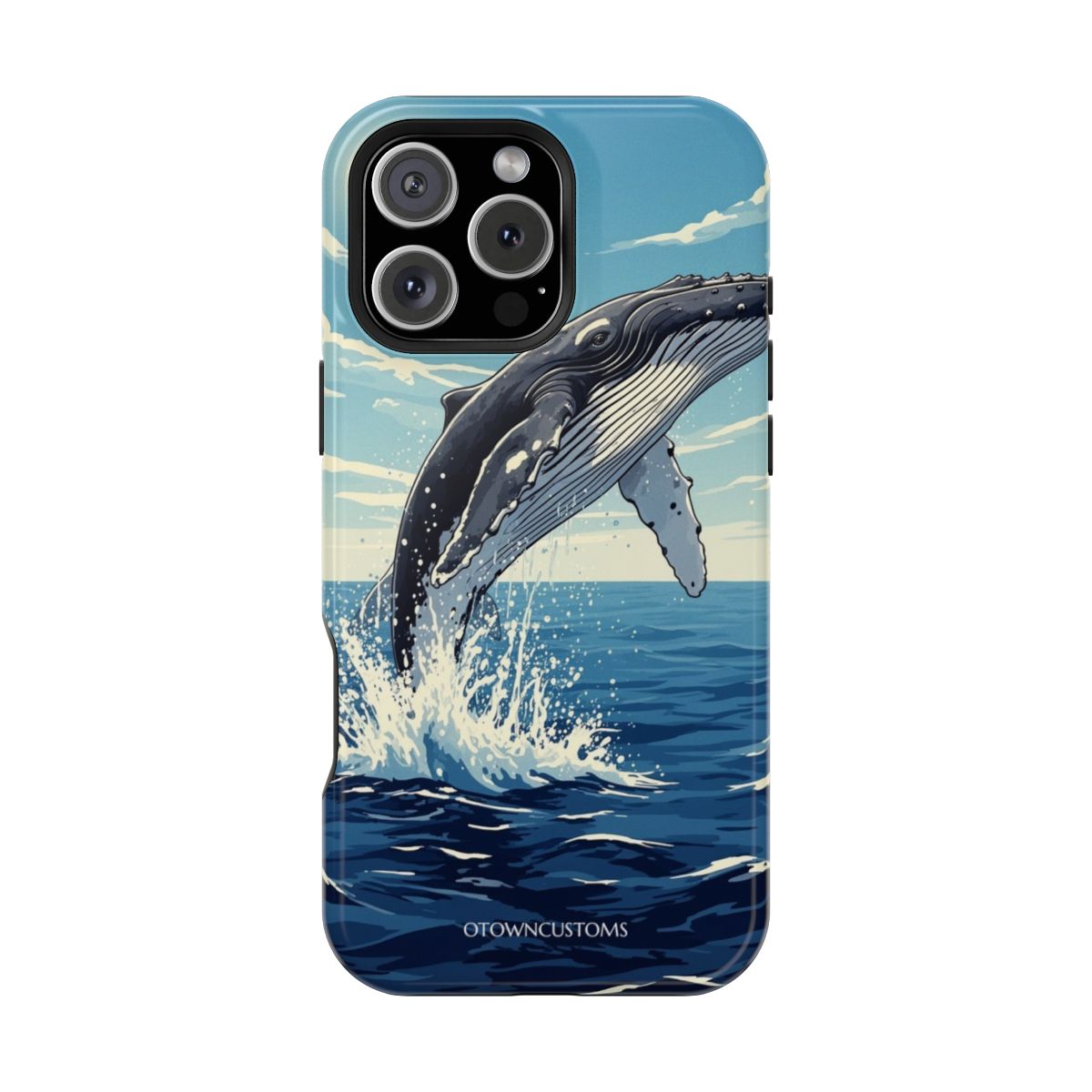 Flat Illustration Whale Ocean