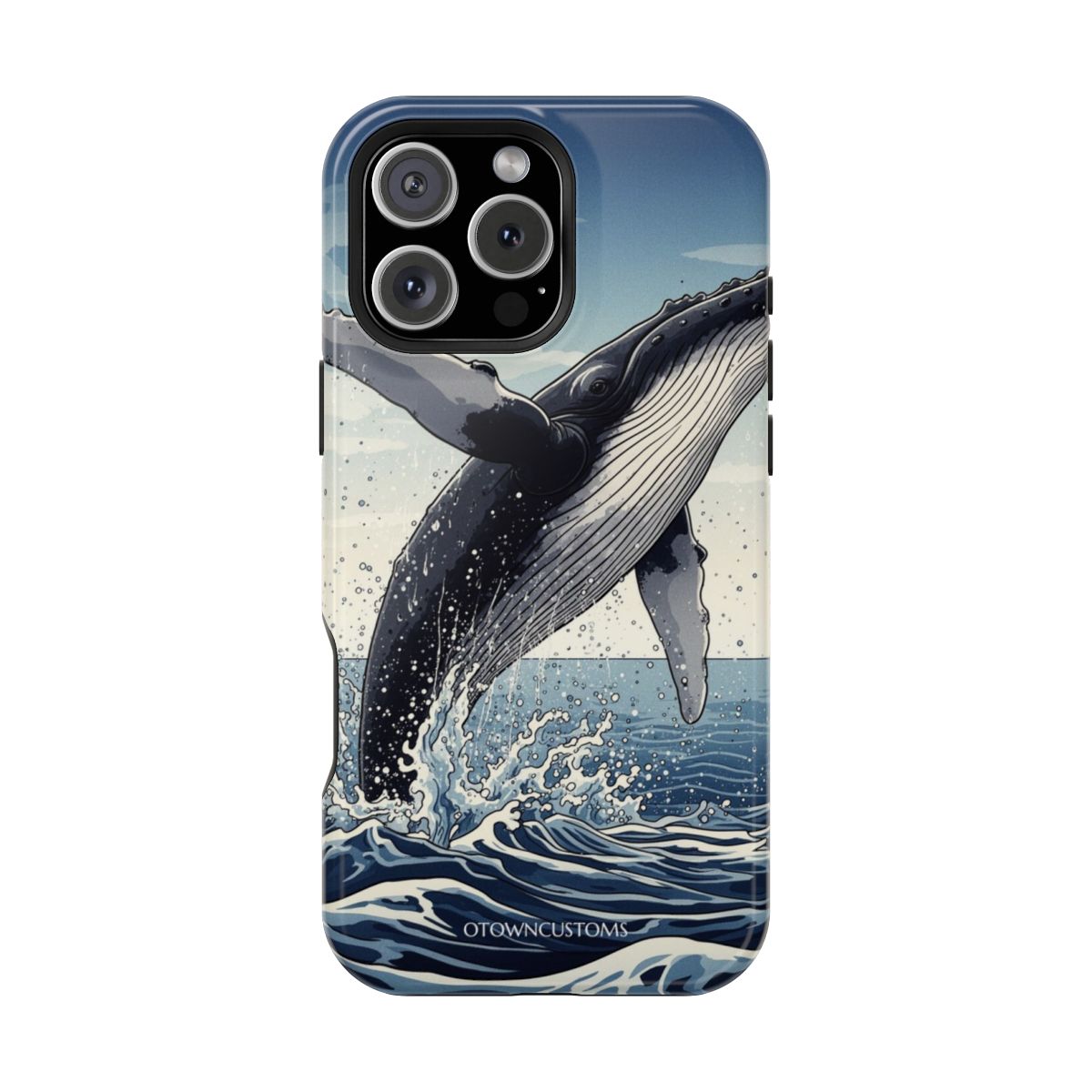 Stylized Whale Splashing