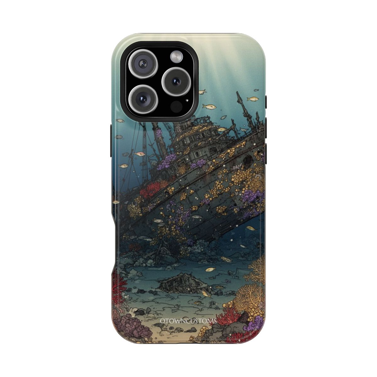 Underwater Shipwreck Illustration Ocean