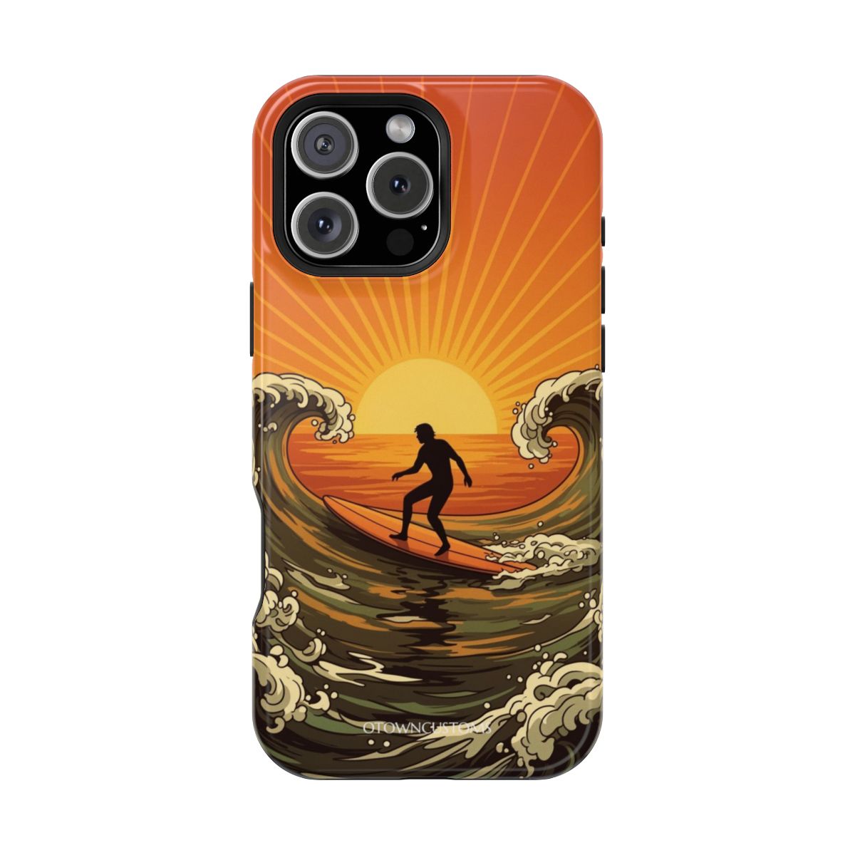 Retro Surf Wave Art