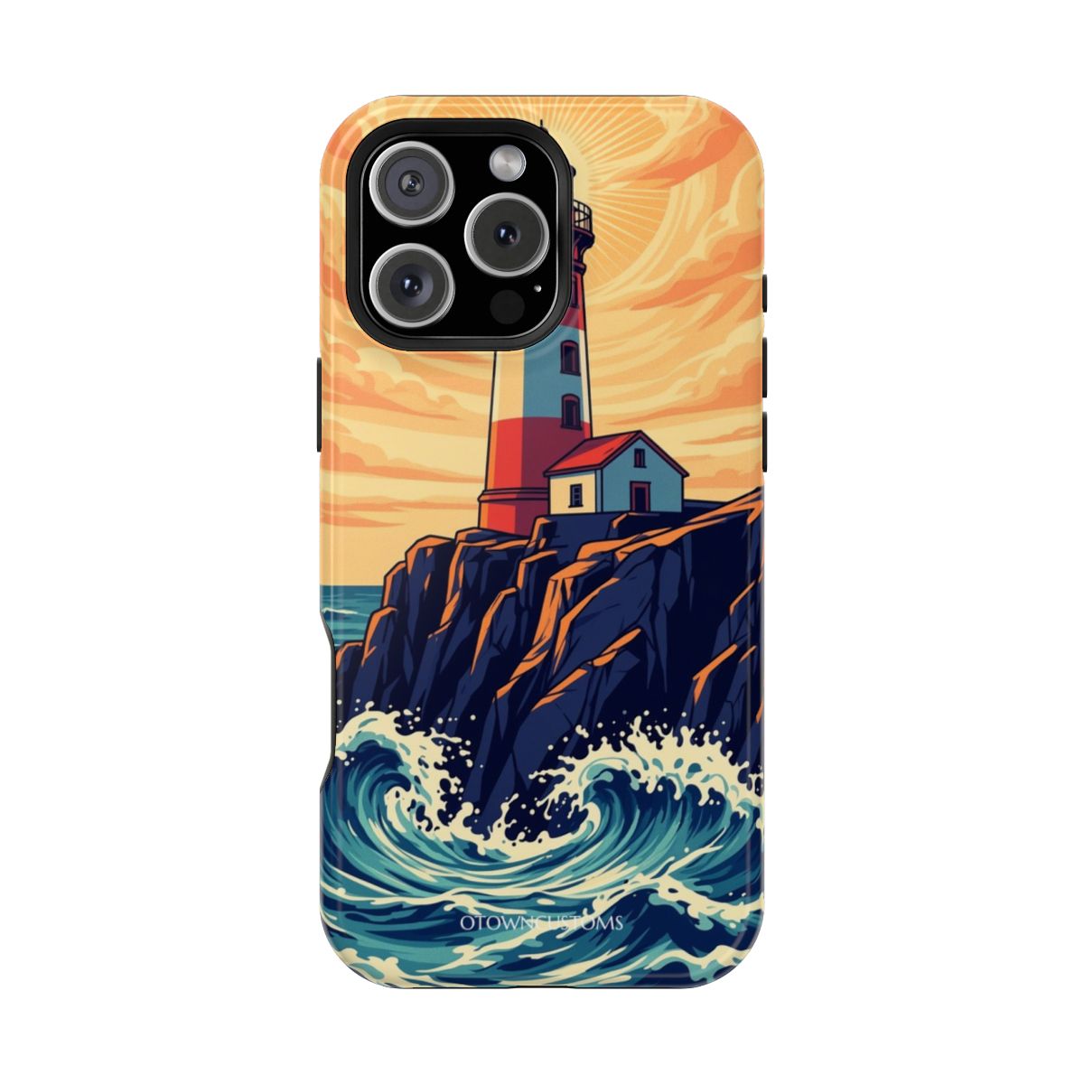 Stylized Illustration Beacon Coastal