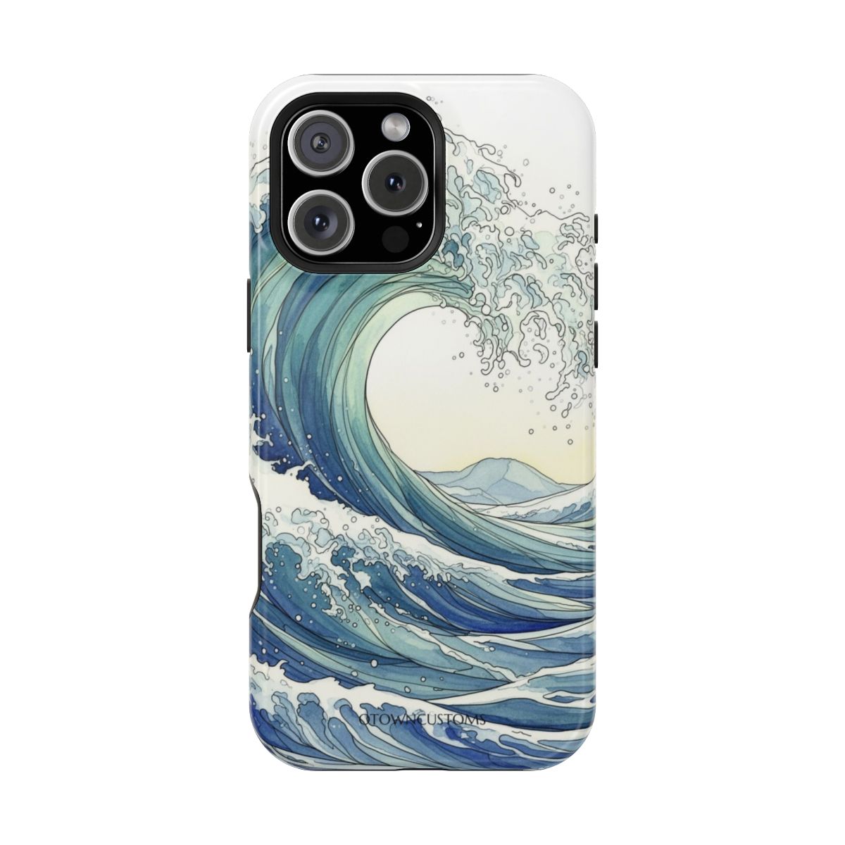 Japanese Wave Art Fluid Cascade