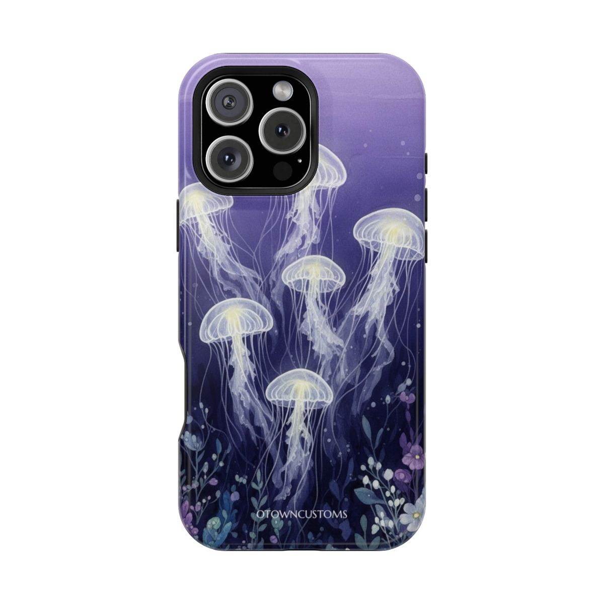 Watercolor Luminous Jellyfish Garden