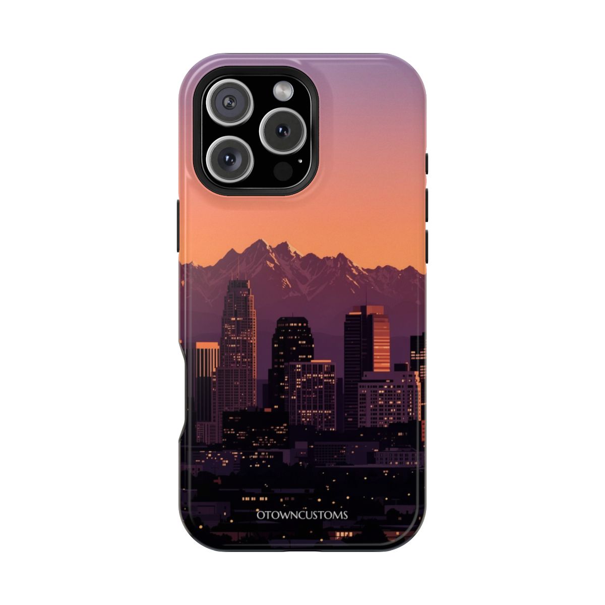 Pixel Art Colorado Denver Sunset Skyline