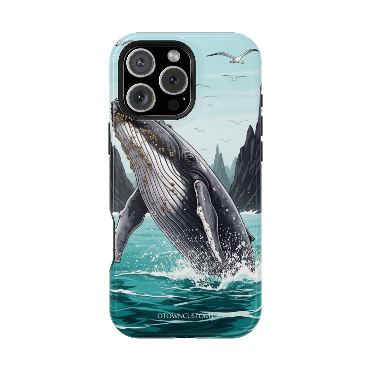 Stylized Realistic Wildlife Gray Whale Ocean