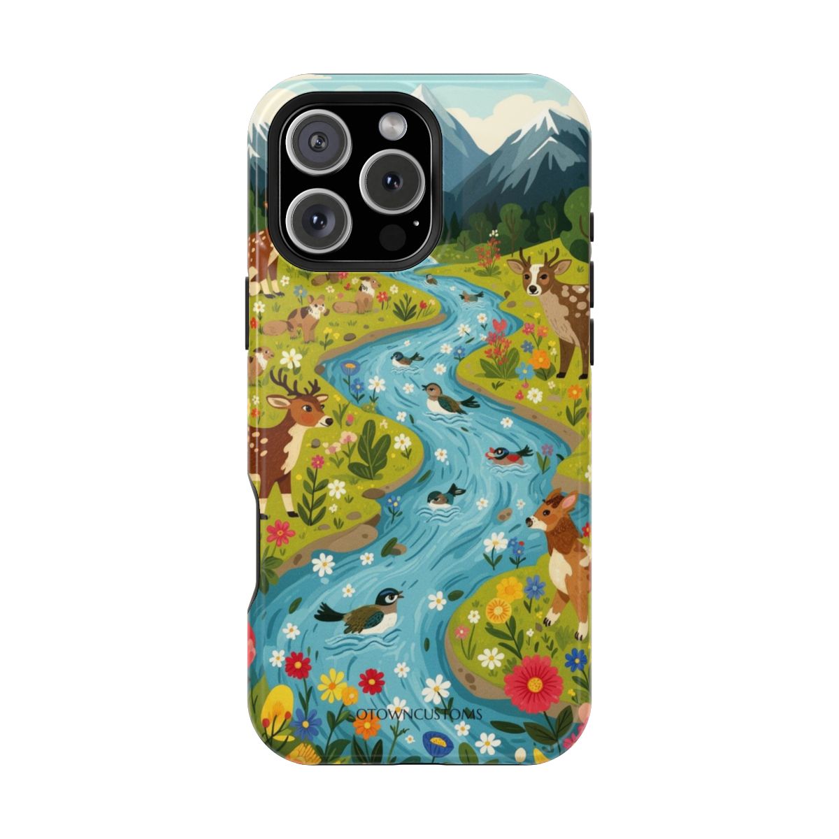 Flat Illustration Folk Art River