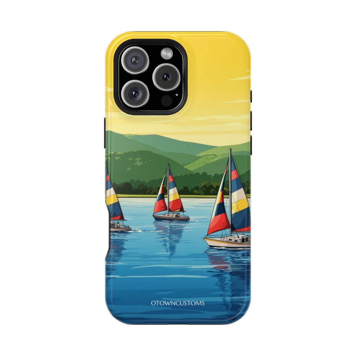 Stylized Sailing Landscape Missouri Lake