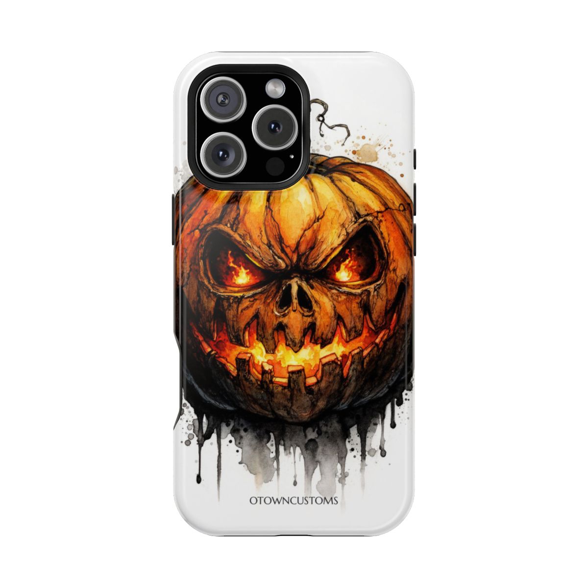 Gnarled Jack O Lantern Watercolor