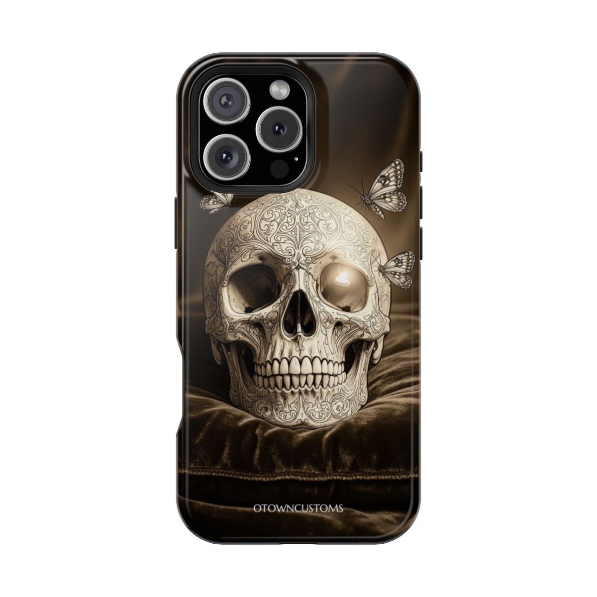 Ornate Skull Butterflies Gothic