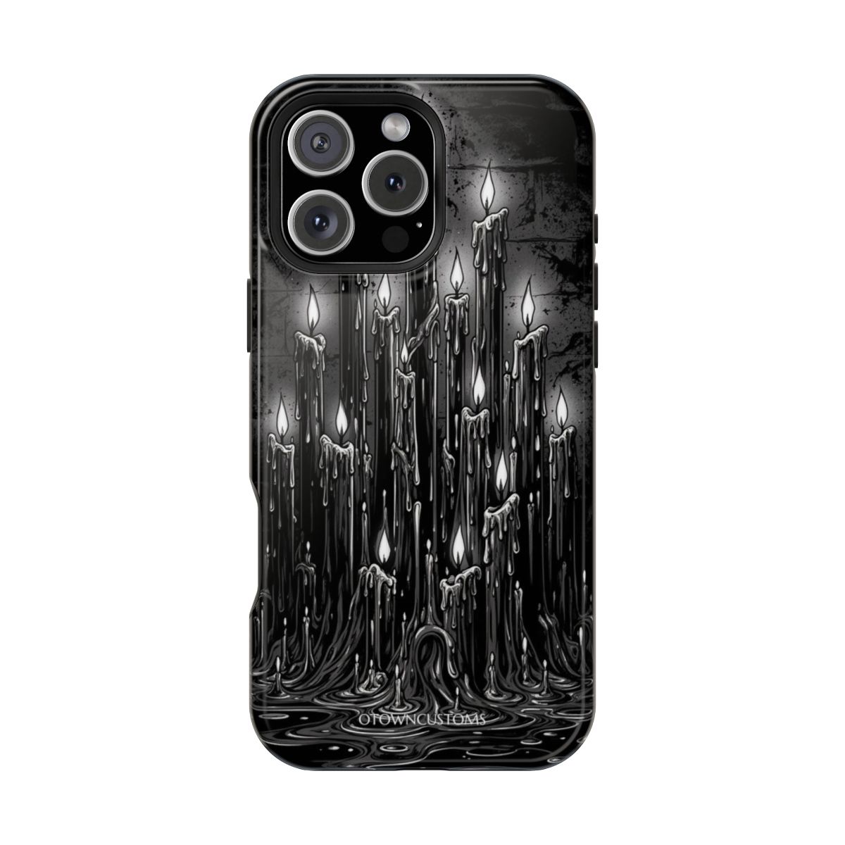 Dripping Black Candles Gothic
