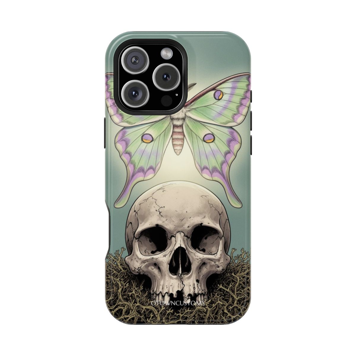Gothic Moth Skull Illustration
