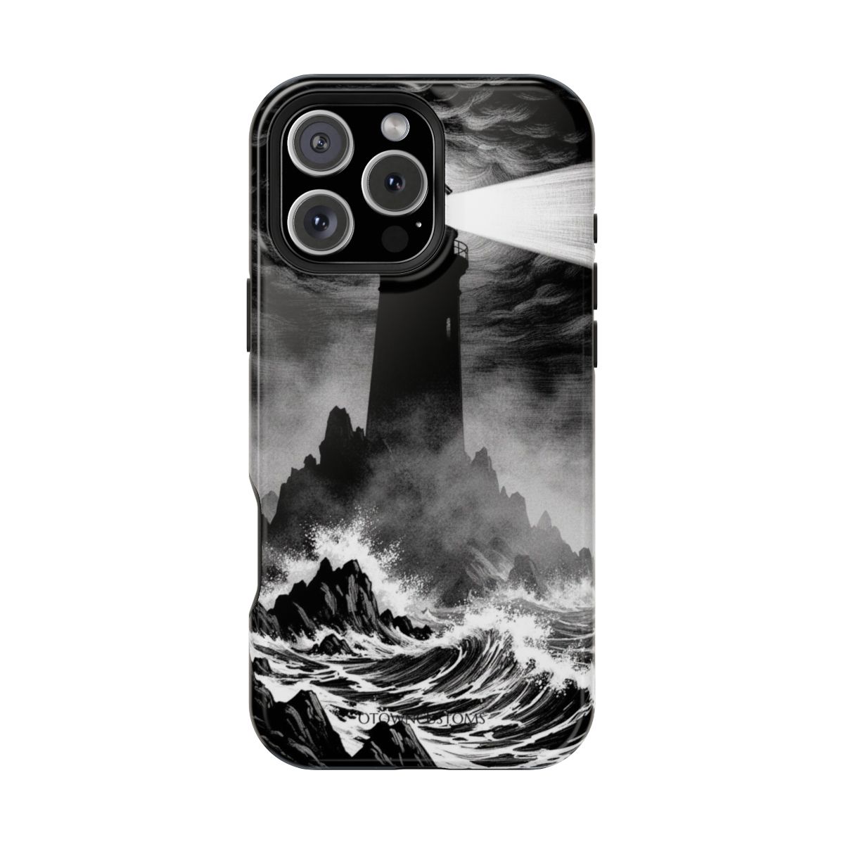 Dramatic Lighthouse Illustration Coastal
