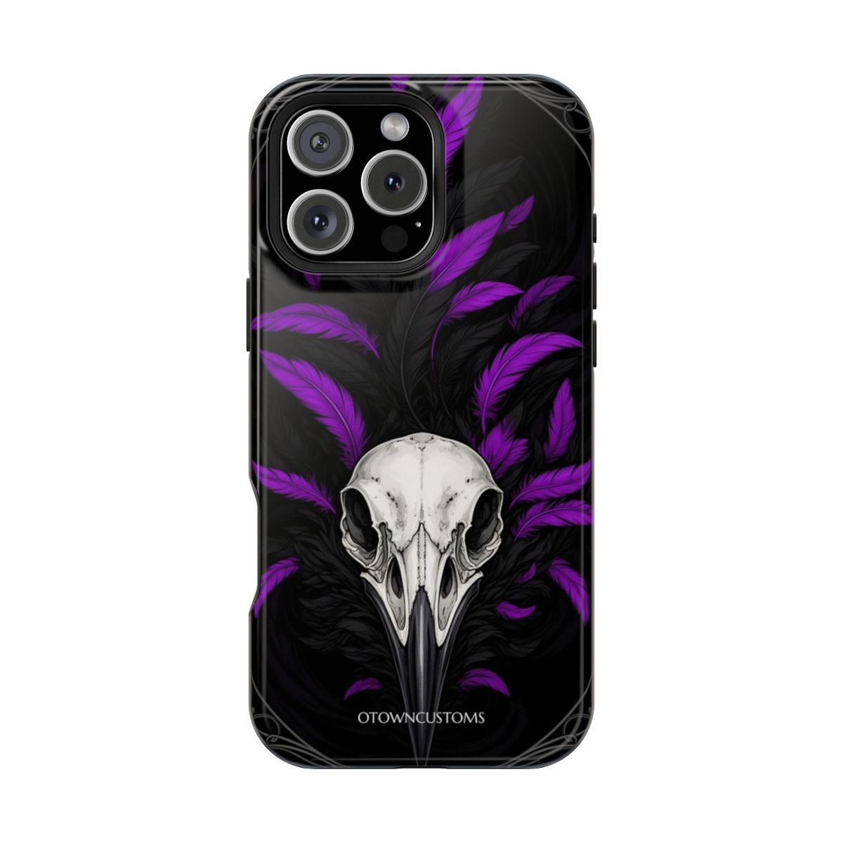 Gothic Skull Feathers Omen
