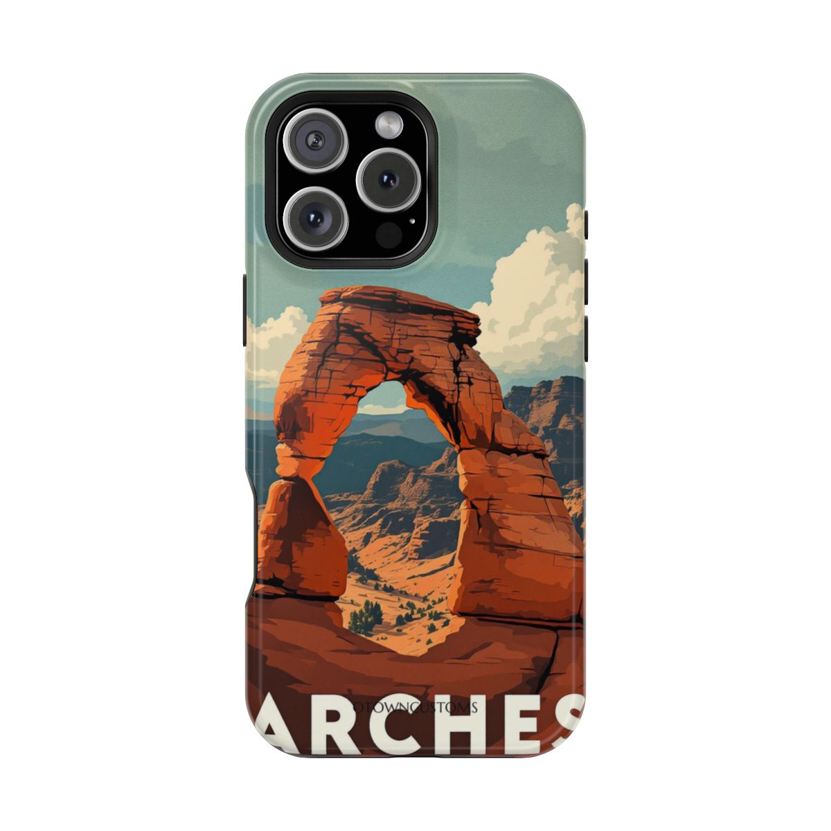 Vintage Travel Poster Landscape Arch
